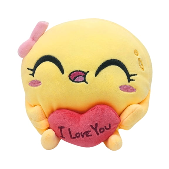 KWHOME Chocolate Pancake Love Plush Dolls, 7" Chocolate Pancake Food Plush Pillow, Cute Cartoon Soft Chocolate Pancake in Love Plushies Toy, Home Decor Plush Toy Gift for Kids Boys Girls,Yellow/2PCS