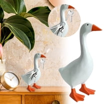 KWHOME Goose Key Holder, Resin Goose Statue for Key Hanger, Cute Tool Figurines, Funny Keychain Hanging Rack Bedroom Decor for Home Office Table Decor, Housewarming Gifts,7Inch/1PCS