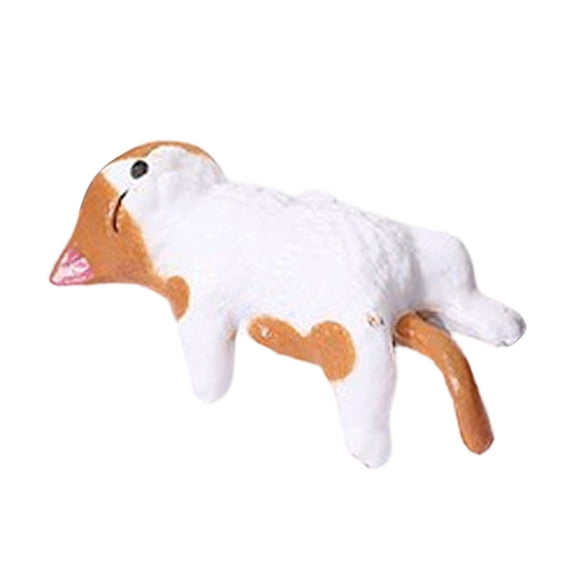 KWHOME Mini Cat Desk Figurines – Adorable Handcrafted Kittens, Cute Cat Car Dashboard Decoration, Mini Cats Ornament for Computer Monitor Mirror Home Desk Office Decorations,Orange1,1PCS