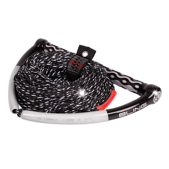 KWIK TEK AHWR-11BL Airhead Bling Stealth Wakeboard Rope, 75, 5 Section