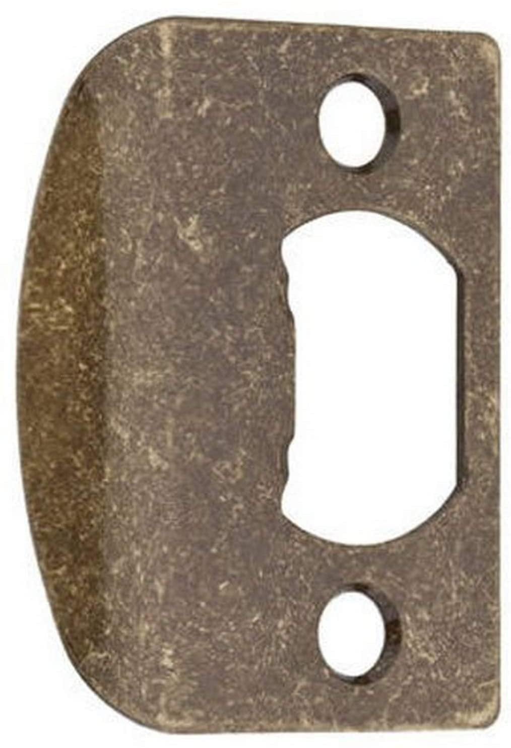 Kwikset 85303-514 Radius Corner Deadbolt Strike Plate - Full Lip, Iron Black Finish