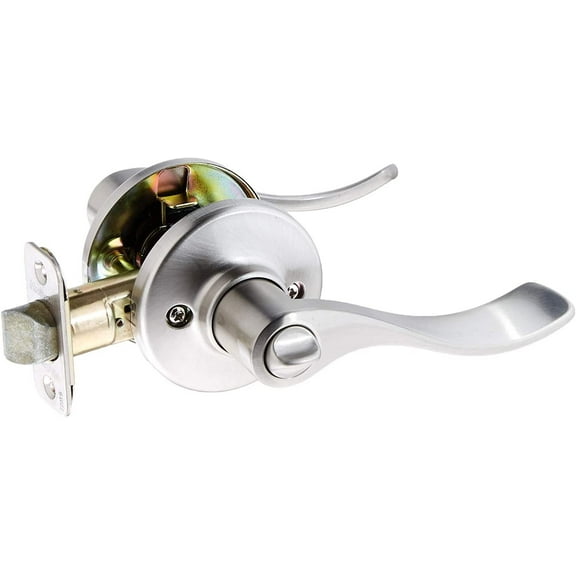 Kwikset Balboa Non-Handed Bed/Bath Lever - Adjustable, Ambidextrous - Satin Nickel