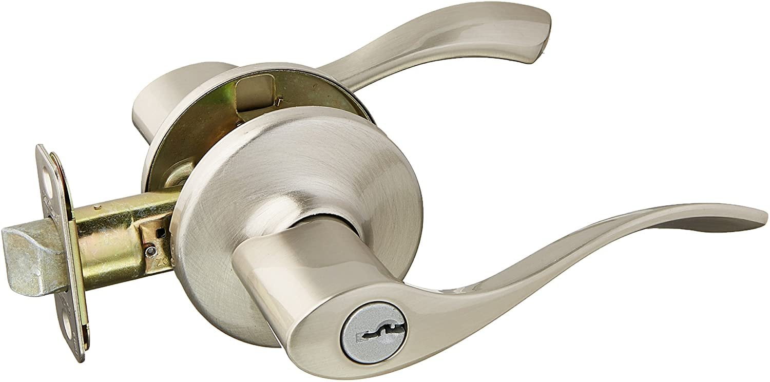 KWIKSET 94050-549 Balboa Non-Handed Keyed Entry Lever, Satin Nickel