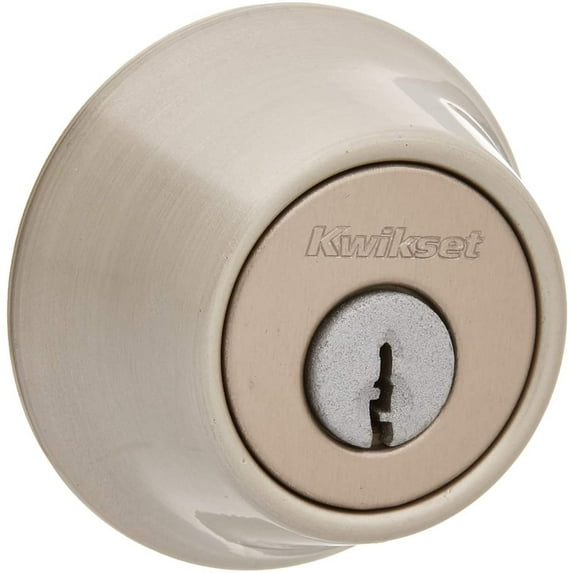 KWIKSET 96600-669 Security Single Cylinder Deadbolt, Satin Nickel