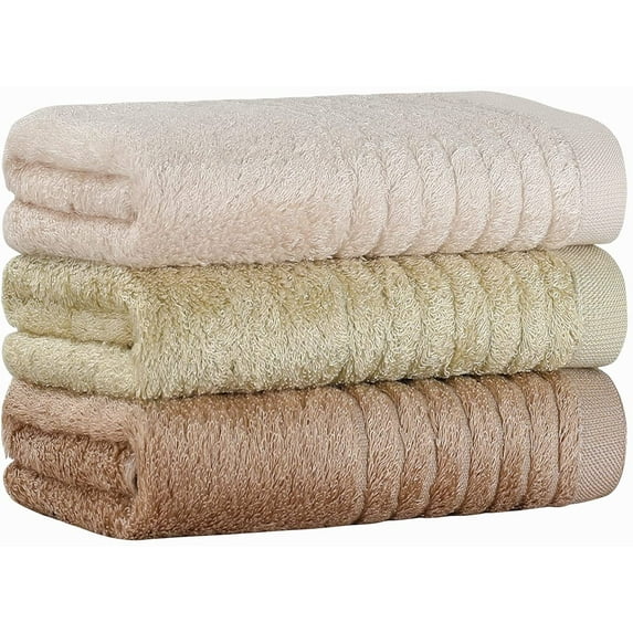 KWLET 3 Pack Bamboo Dish Towel Washcloth Absorbent 13x30 inch Multicolor