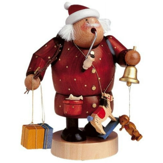 KWO Santa with Toys German Incense Christmas Smoker Made in Erzgebirge Germany