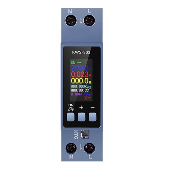 KWS-303 MultiFunctional Din Rail AC Power Meter 40A Smart Voltage Current Meter