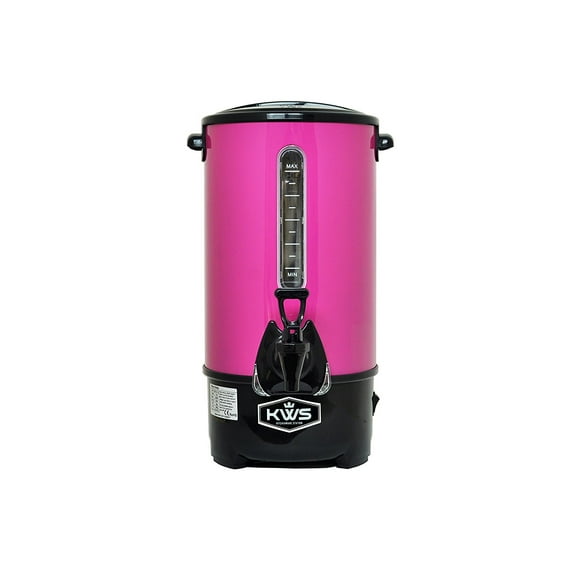 KWS WB-20 15.5L/66Cups Commercial Heat Insulated Water Boiler and Warmer Stainless Steel (Pink)