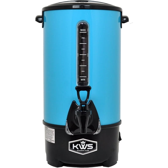 KWS WB-30 19.5L/ 83Cups Commercial Heat Insulated Water Boiler and Warmer Stainless Steel (Blue)