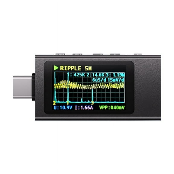 KWS-X1 Power Meter Type-C Tester Multifunction Digital Display DC Voltage Ammeter Power Meter for Electrician Tool,1 * Power meter