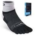 thumbnail image 1 of KWUKOTY COOLMAX Running Toe Socks, Cushioned, Athletic Quarter, Men Women, 1 of 6