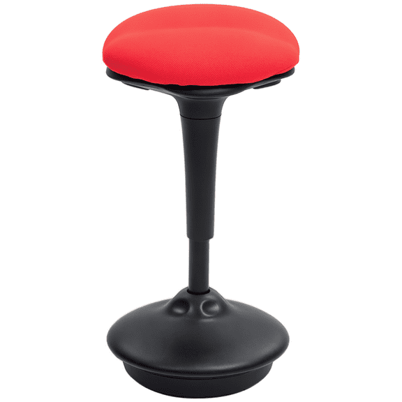 KWUXIN Backless Wobble Stool Chair, Standing Desk Chair, Adjustable Active Ergonomic Learning Stool for Office Desks, with Rocking Motion, Padded, Red