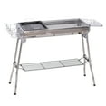 thumbnail image 1 of KWUXIN Barbecue Charcoal Grill,Portable Charcoal Grill, Foldable Barbecue Grill,Stainless Steel Folding BBQ Grill for Outdoor Backyard Cooking Camping Hiking Backpacking Picnic Garden Beach Part, 1 of 9