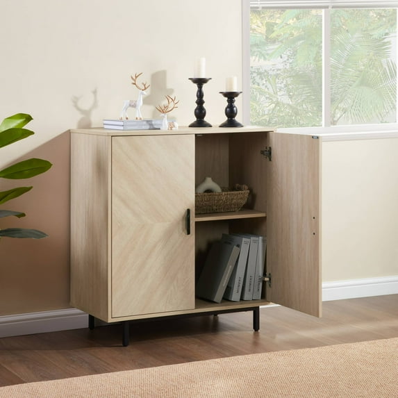 KWUXIN Coffee Bar Cabinet, Kitchen Storage Cabinet, Modern Farmhouse Buffet Sideboard with Drawer and Adjustable Shelf, Barn Door Accent Cabinets for Kitchen, Dining Room, Entryway,Yellow