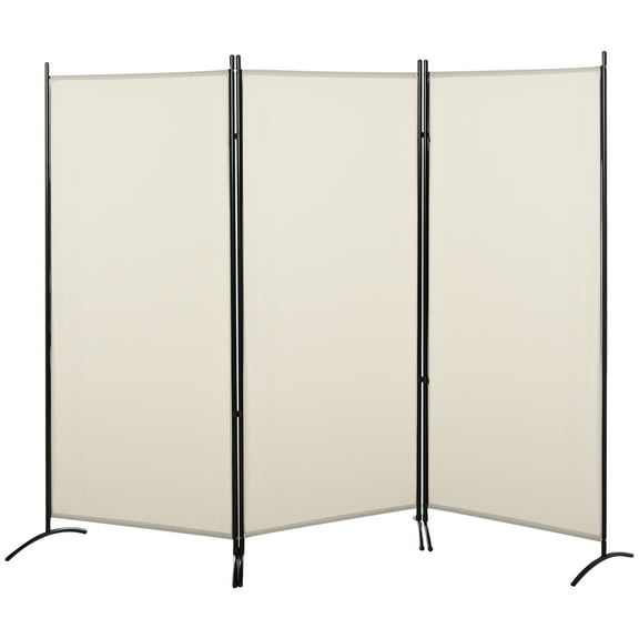 KWUXIN Room Divider Folding Privacy Screens, Portable Room Divider Panel 3 Panel Partition Room Dividers Screen Freestanding Room Partitions and Dividers Fabric Dividers for Room Separation,Beige