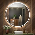 thumbnail image 1 of KWW 40 inch LED Round Bathroom Vanity Mirror, Anti-Fog Dimmable Lights, 1 of 7