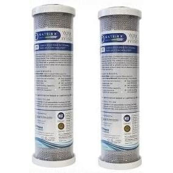 KX Matrikx 32-250-10-GREEN Chlorine Taste and Odor Filter Cartridge, 10-Inch (2 PACK)