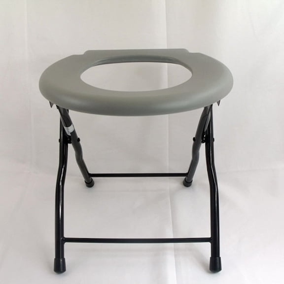 KX Medical Folding Commode Chair Steel Portable Camping Toilet Seat, 250 Pounds Capacity New