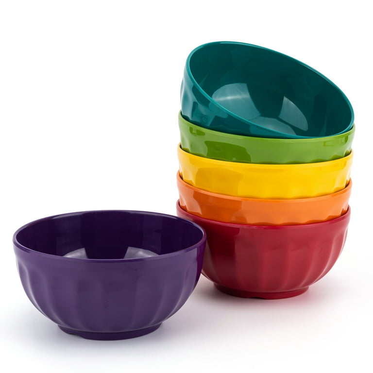Eummy 4Pcs Square Salad Bowl Plastic Cereal Bowl Snack Bowl with