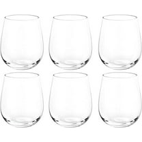 KX-Ware Classic Unbreakable 18 Ounce Acrylic Stemless Wine Glasses, Set of 6 Clear