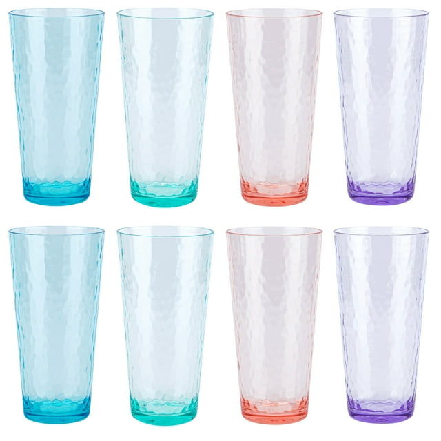 KX-Ware Hammered 26-Ounce Plastic Tumbler Acrylic Highball Drinking ...