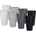 thumbnail image 1 of KX-Ware Unbreakable and Reusable 32 Ounce Plastic Restaurant-Style Beverage Drinking Tumblers , Set of 8 Grey Stone, 1 of 5