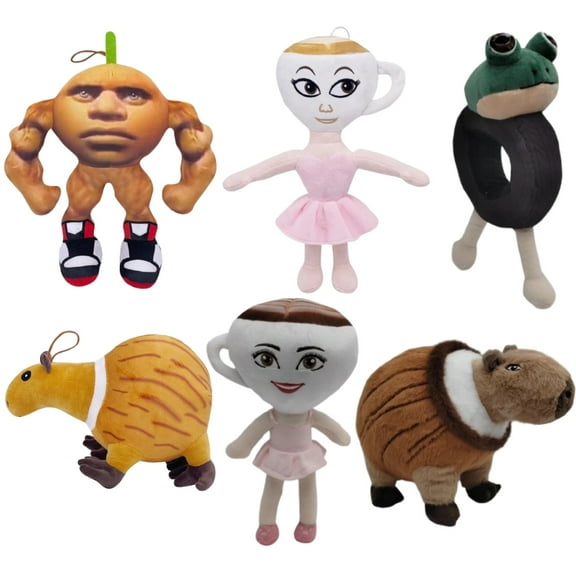 KXAAXS Italian Brainrot Cappuccina Ballerina Plush Funny Soft and Huggable Soft Plushies Hugging Pillow Valentine Christmas Birthday Gifts for Kids Girlfriend Boyfriend