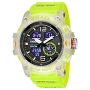 KXAITO Men's Wristwatches X-Large Series Digital Sports Military Quartz Shock Resistant Outdoor Resin Strap Watch for men 8007 Translucent Citrine