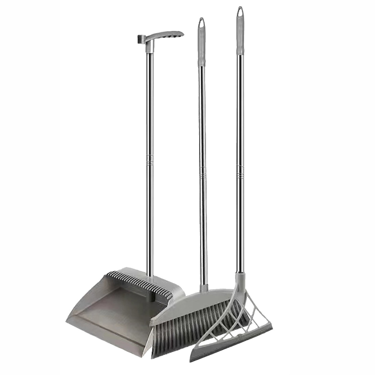 KXBDSFY 3Pcs and Dustpan Set Long Handle Comb Teeth Dustpan Combo With