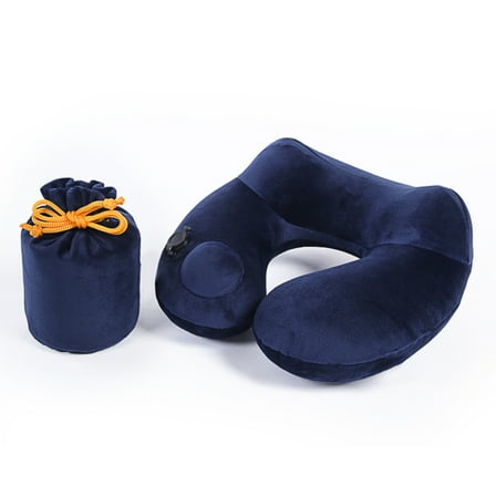 KXCFCYS Travel Blow-Up Neck Pillow - Portable & Comfortable for Neck and Lumbar Support