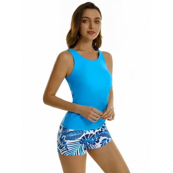 KXCFCYS Two piece Swimwear Tank Swimsuit for Women Tankini Plus Size Bathing Suit