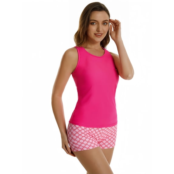 KXCFCYS Two piece Swimwear Tank Swimsuit for Women Tankini Plus Size Bathing Suit