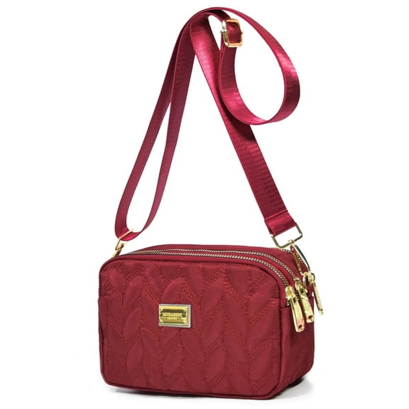 KXF Ladies Crossbody Bag Multi-Pocket Shoulder Bag Waterproof Nylon Handbag Small Cellphone Purse Wallet for Women