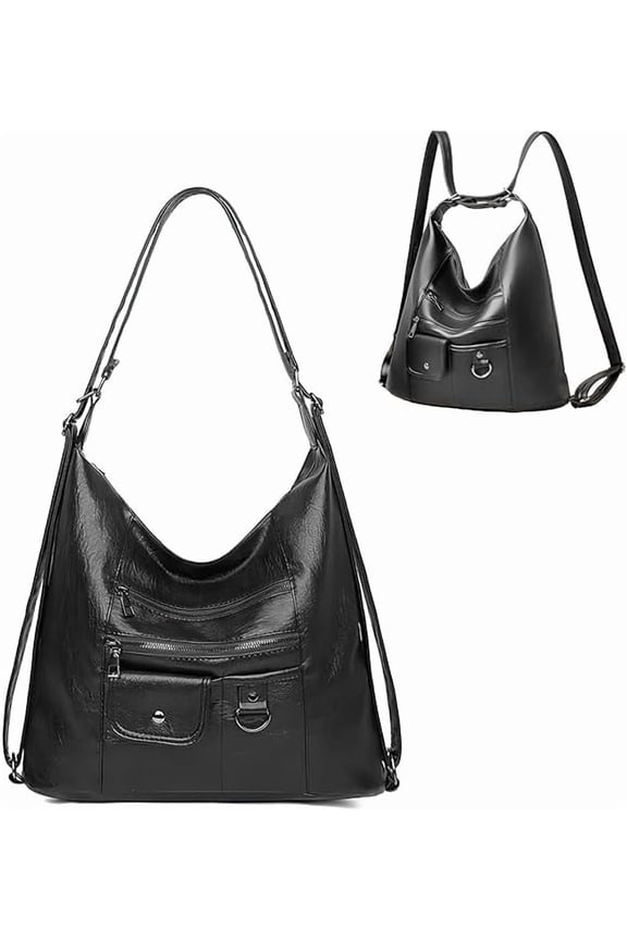 PU Leather Rucksack Bag for Women Ladies Backpacks Convertible Shoulder Bags Womens Backpack Medium Casual Daypack