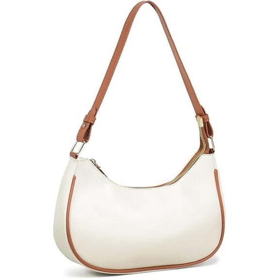 KXF Shoulder Bags for Women PU Leather Small Shoulder Purse Handbag Clutch Hobo Tote Cute Crescent Bag Underarm Purse