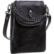 KXF Small Goth Purse Crossbody Cell Phone Purse Gothic Leather Bag Shoulder Travel Purse