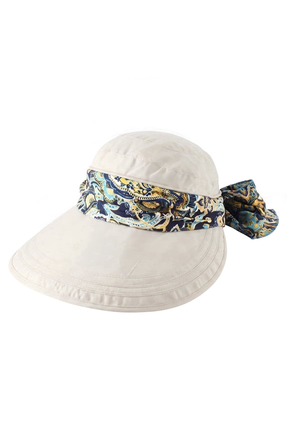 Women Large Brim 2 in 1 Convertible Sun Visor Hat with Neck Flap, UPF UV Quick Dry Breathable 360 Protection Hat for Outdoor Sports
