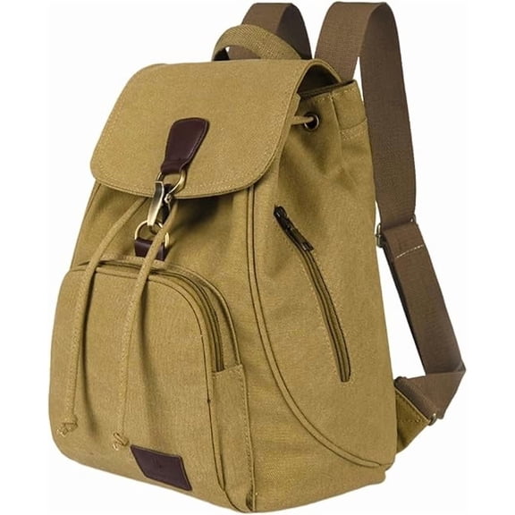 KXF Small Canvas Backpack for Women Men Canvas Rucksack Unisex Backpack School Bag Casual Travel Bag Laptop Rucksack for Daily Use