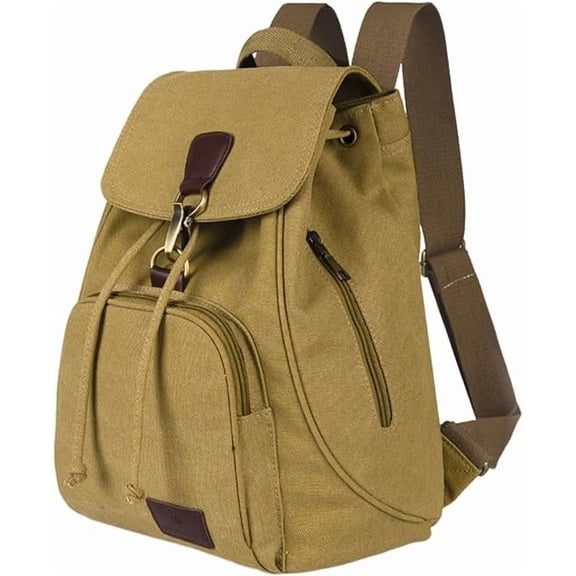 KXF Small Canvas Backpack for Women Men Canvas Rucksack Unisex Backpack School Bag Casual Travel Bag Laptop Rucksack for Daily Use