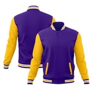 KXK Mens Varsity Jacket Causal Cotton Letterman Baseball Bomber Jacket Lightweight Coat