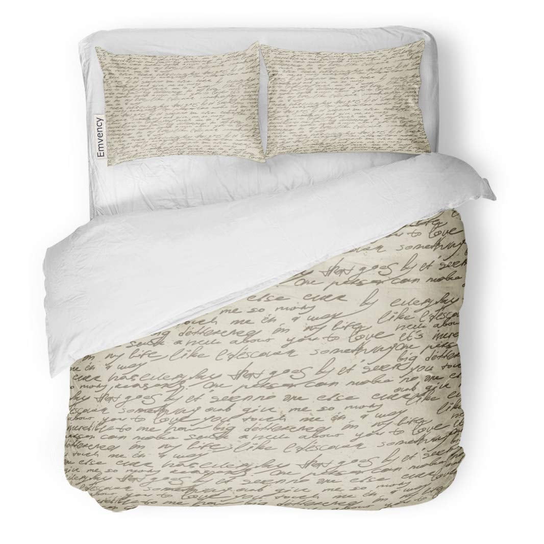 KXMDXA 3 Piece Bedding Set Beige Pattern Abstract on Old Vintage Brown ...
