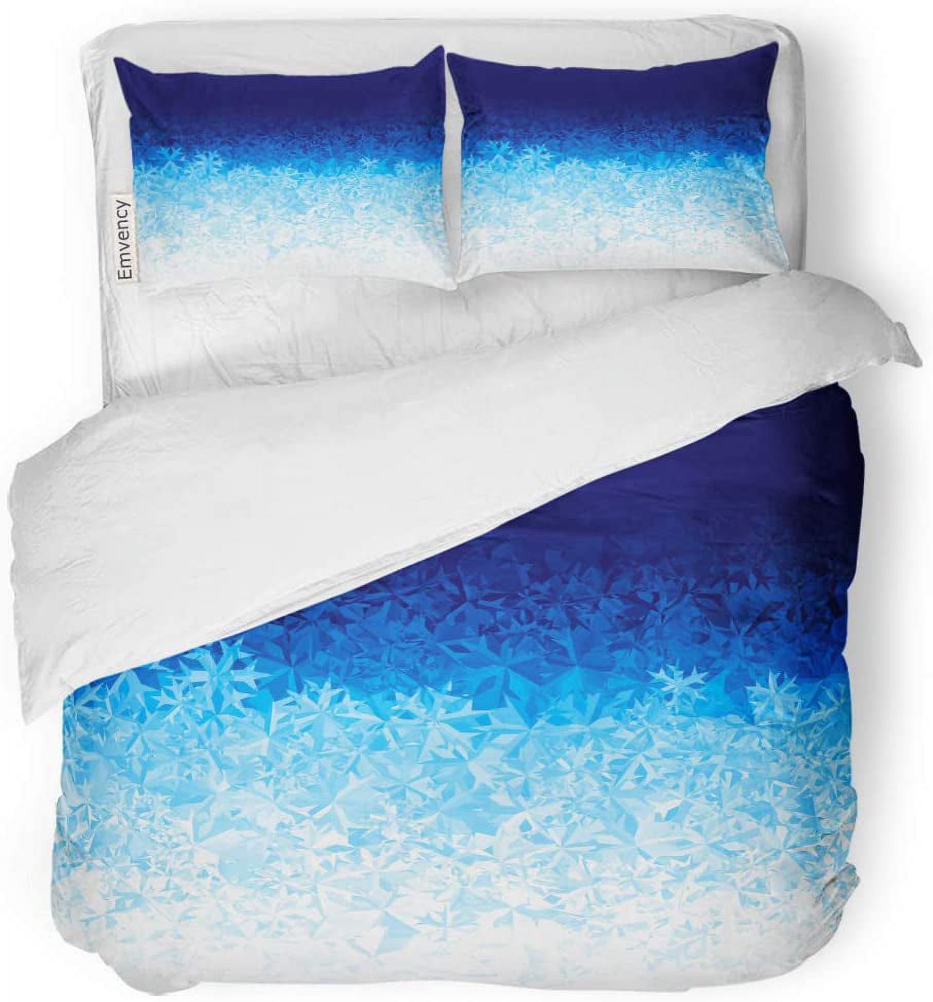 KXMDXA 3 Piece Bedding Set ICY Blue Ice Frost Effect Water Glass ...