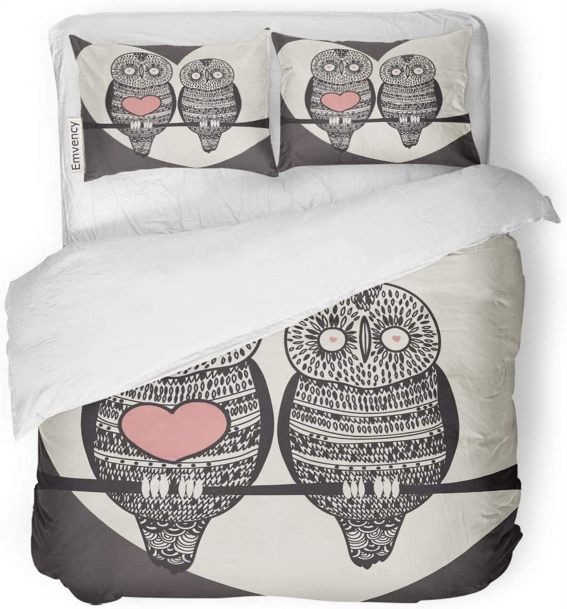 Adorable Owls 3-Piece Quilted Bedding Set NCU0VL163