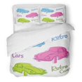 thumbnail image 1 of KXMDXA 3 Piece Bedding Set Retro Car Cute Simple Old Bug Automobile Classic Auto Twin Size Duvet Cover with 2 Pillowcase for Home Bedding Room Decoration, 1 of 1
