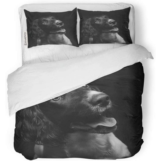 KXMDXA 3 Piece Bedding Set Working English Springer Spaniel Puppy Six