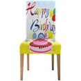 thumbnail image 1 of KXMDXA Abstract Happy Birthday Background Stretch Chair Cover Protector Seat Slipcover for Dining Room Hotel Wedding Party Set of 1, 1 of 5