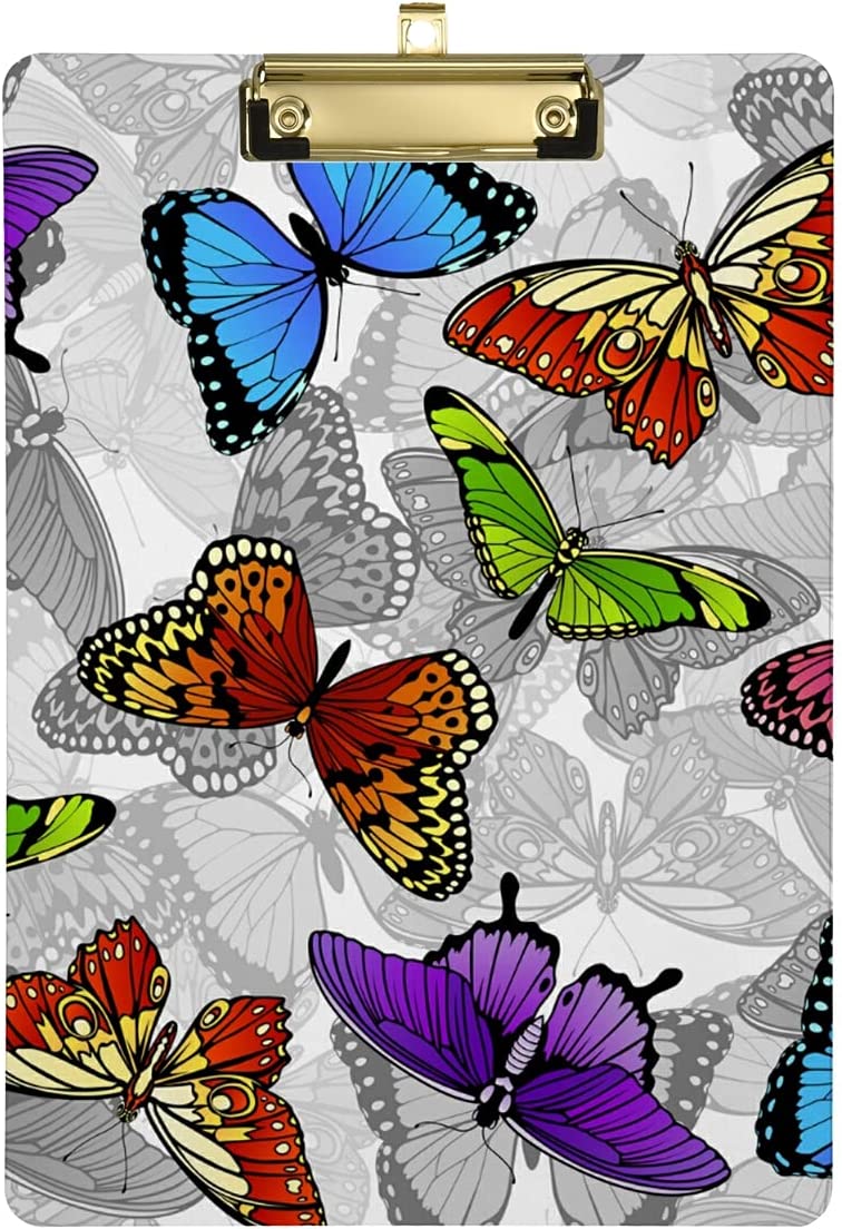 KXMDXA Butterfly Clipboard Hardboard Wood Nursing Clip Board and Pull ...