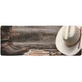 thumbnail image 1 of KXMDXA Cowboy Hat Western Lariat Lasso and Roper Leather Boots Extra Extended Large Gaming Mouse Pad Mat Desk Pad Keyboard Mat 31.5x12 inch, 1 of 3