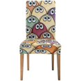 thumbnail image 1 of KXMDXA Cute Many Colored Frightened Monsters Stretch Chair Cover Protector Seat Slipcover for Dining Room Hotel Wedding Party Set of 1, 1 of 5