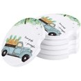 thumbnail image 1 of KXMDXA Farm Fresh Truck with Pineapple Tropical Plant Set of 4 Car Coaster for Drinks, Absorbent Ceramic Stone Coasters Cup Mat with Cork Base for Home Kitchen Room Coffee Table Bar Decor, 1 of 5